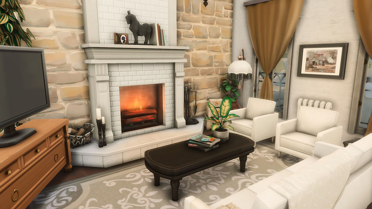 The Sims 4 Tartosan Stone House Livingroom