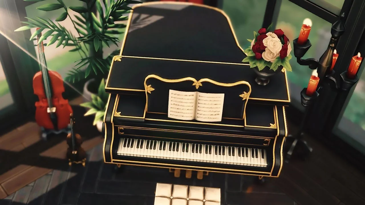 The Sims 4 Goth Family Home Piano