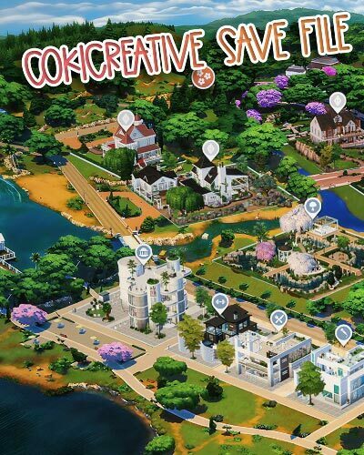 The Sims 4 CokiCreative Willow Creek Save File