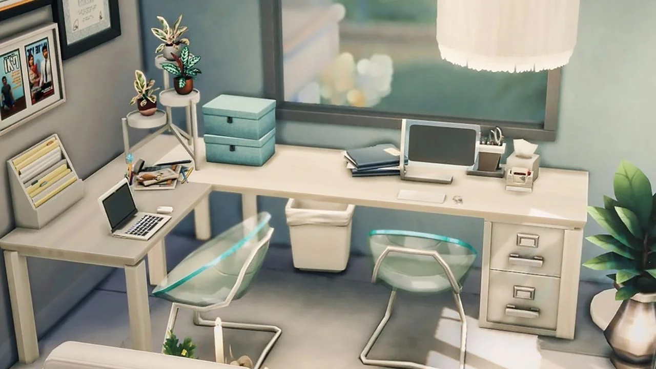 The Sims 4 House Cozy Contemporary Study Room
