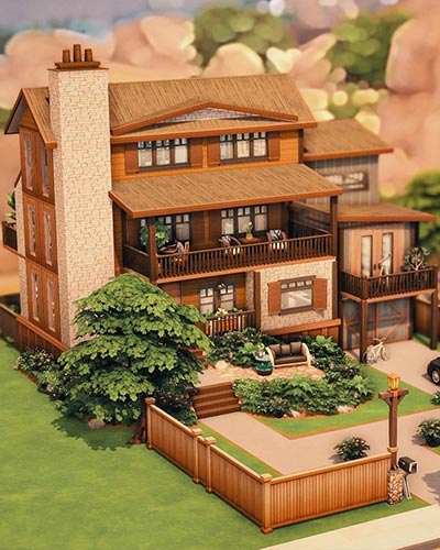 The sims 4 Midcentury House