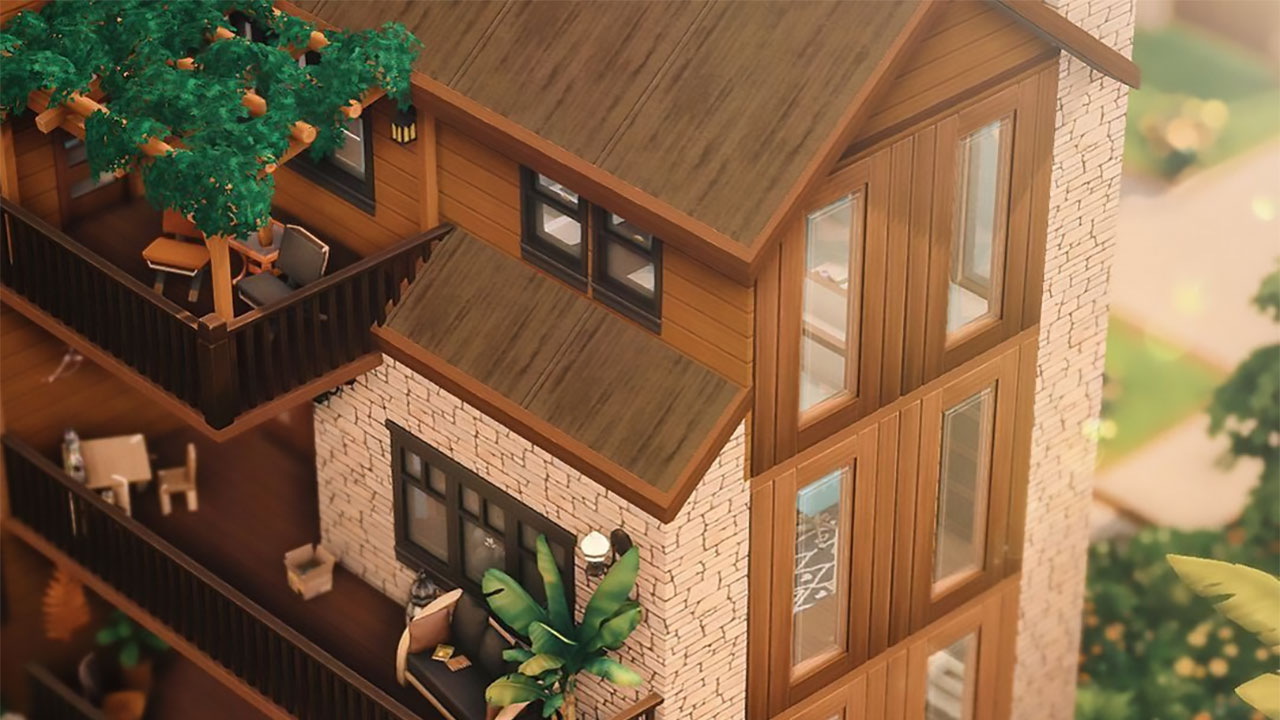 The sims 4 Midcentury House