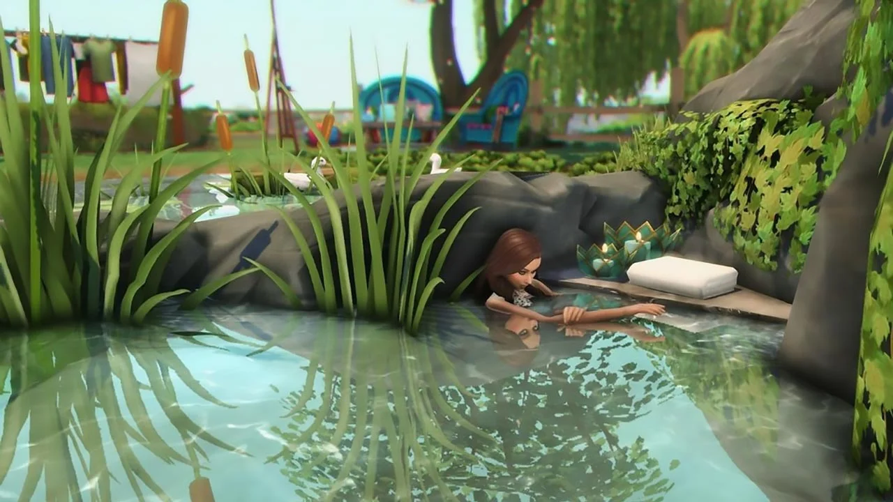 The Sims 4 Travelers Wagon bathe & shower
