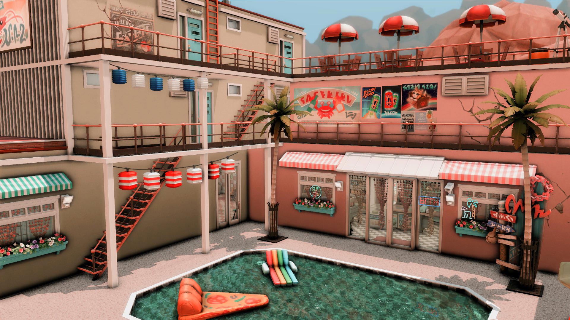 The sims 4 motel and bar