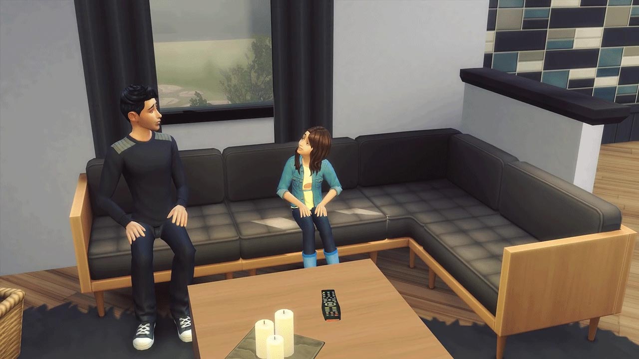 The Sims 4 18k Simple Starter Home Livingroom