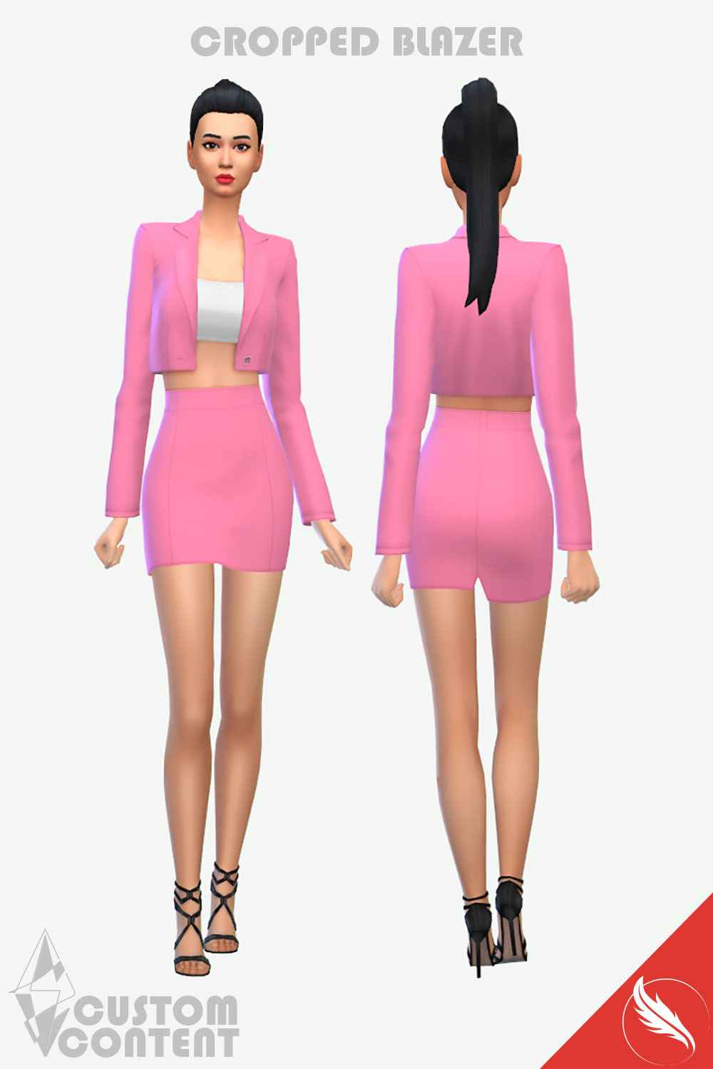 The Sims 4 Clothing CC Cropped Blazer