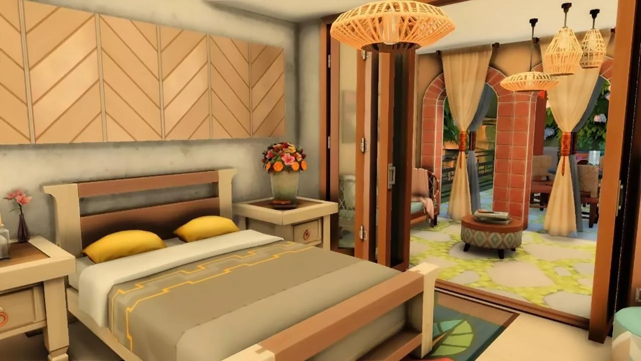 The Sims 4 Jungle Villa Bedroom