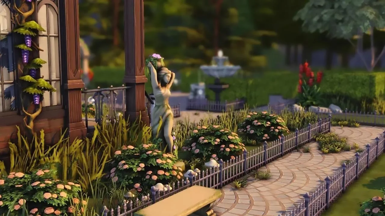 The Sims 4 Old Victorian Mansion Garden