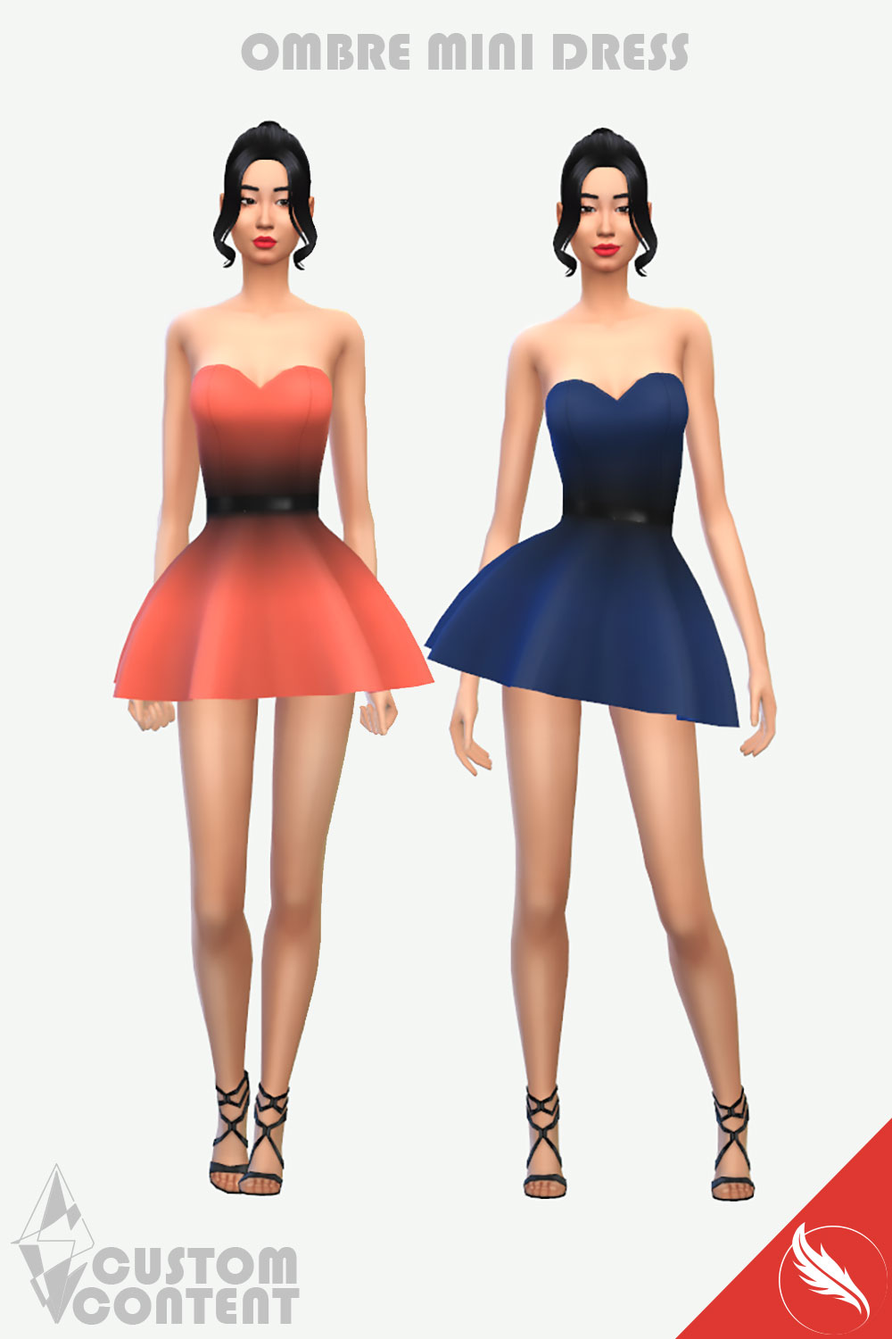 The Sims 4 Ombre Mini Dress