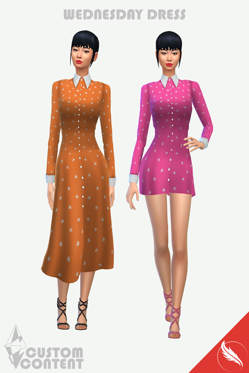 The Sims 4 CC Wednesday Dress