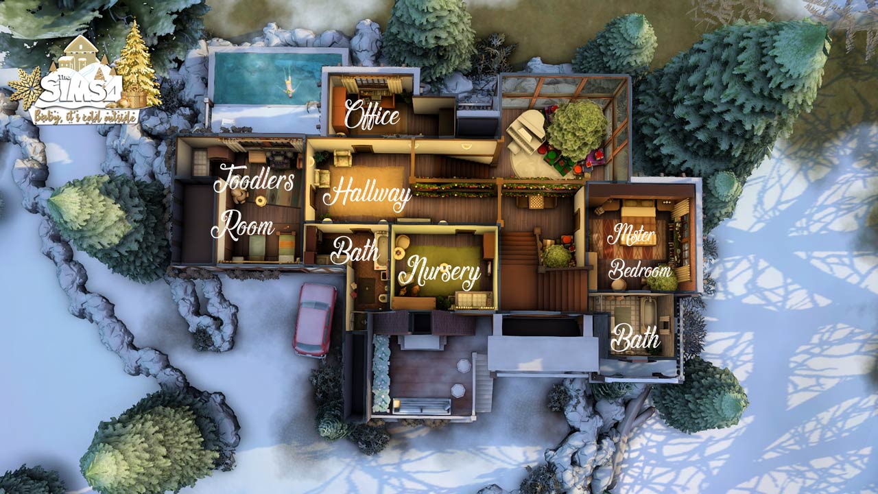 The Sims 4 Christmas Tudor Manor Floor Plan