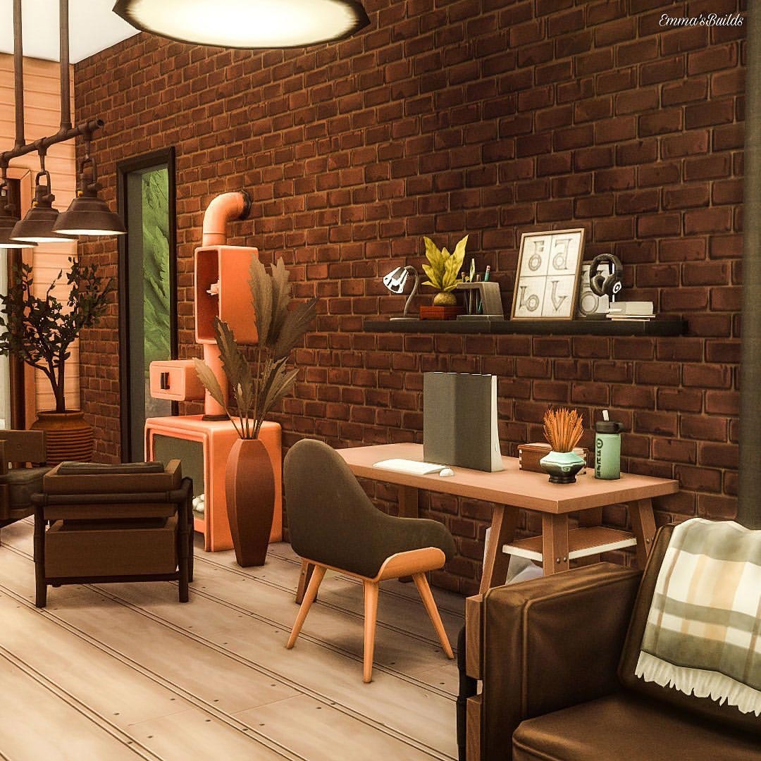 The Sims 4 Modern Industrial Home Room