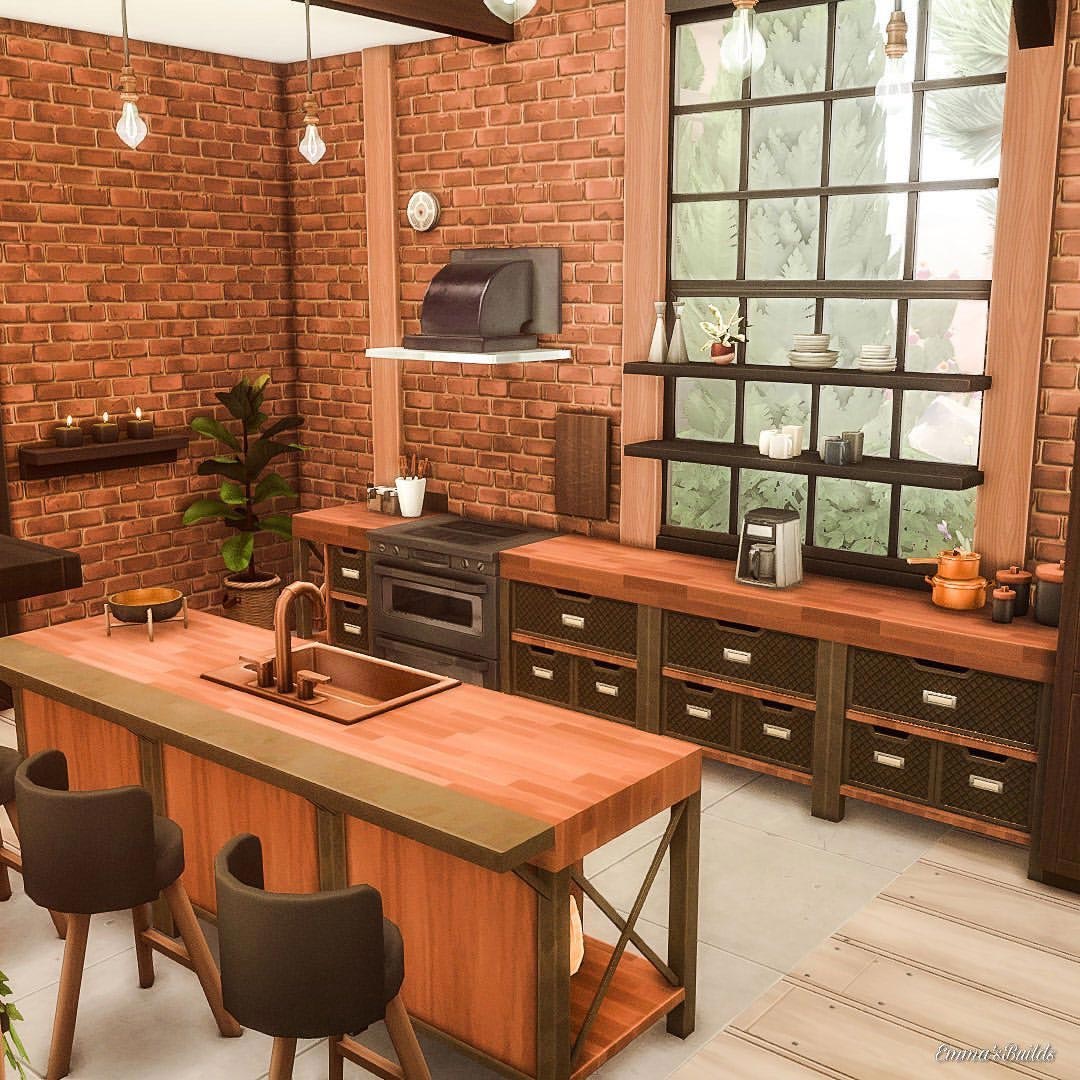 The Sims 4 Modern Industrial Home Kitchen