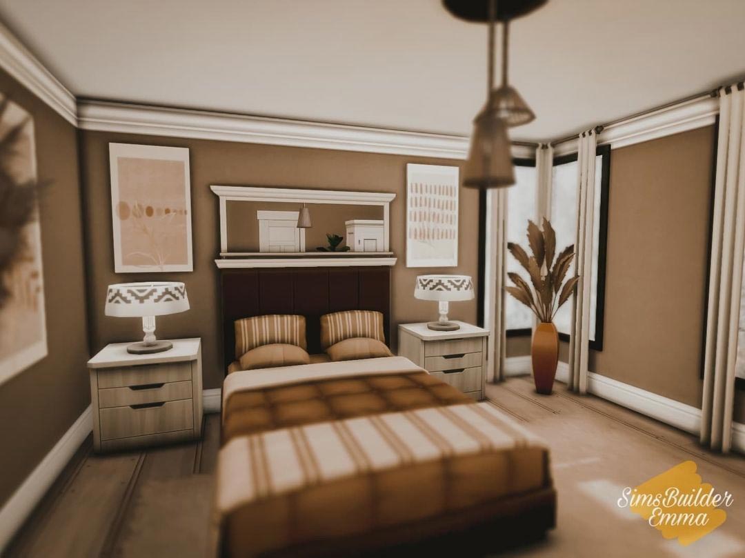 The Sims 4 Winter Dream House Master Bedroom