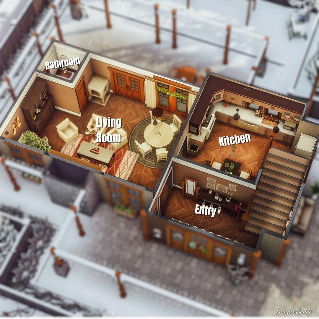 The Sims 4 Winter Family Home Floor Plan
