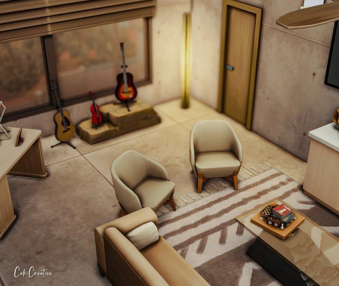 The Sims 4 House on the Rocks Livingroom