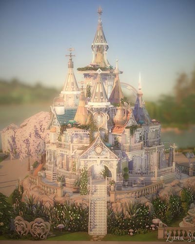 The Sims 4 Pastel Porcelain Castle