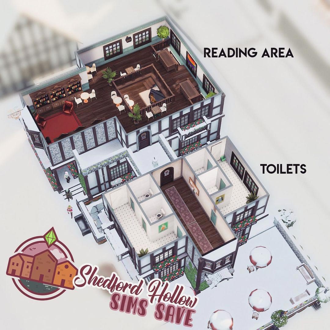 The Sims 4 South Square Coffee House Floor Plan