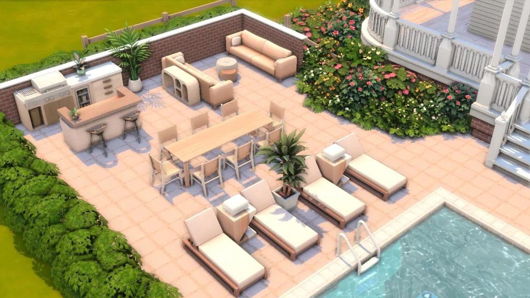 The Sims 4 StrangerVille Mansion Backyard
