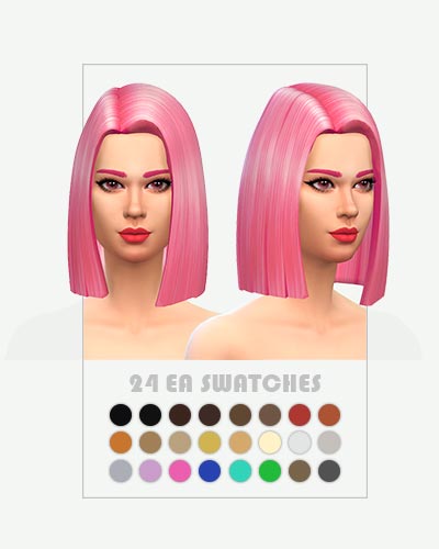The Sims 4 Bob Hairstyle Custom Content