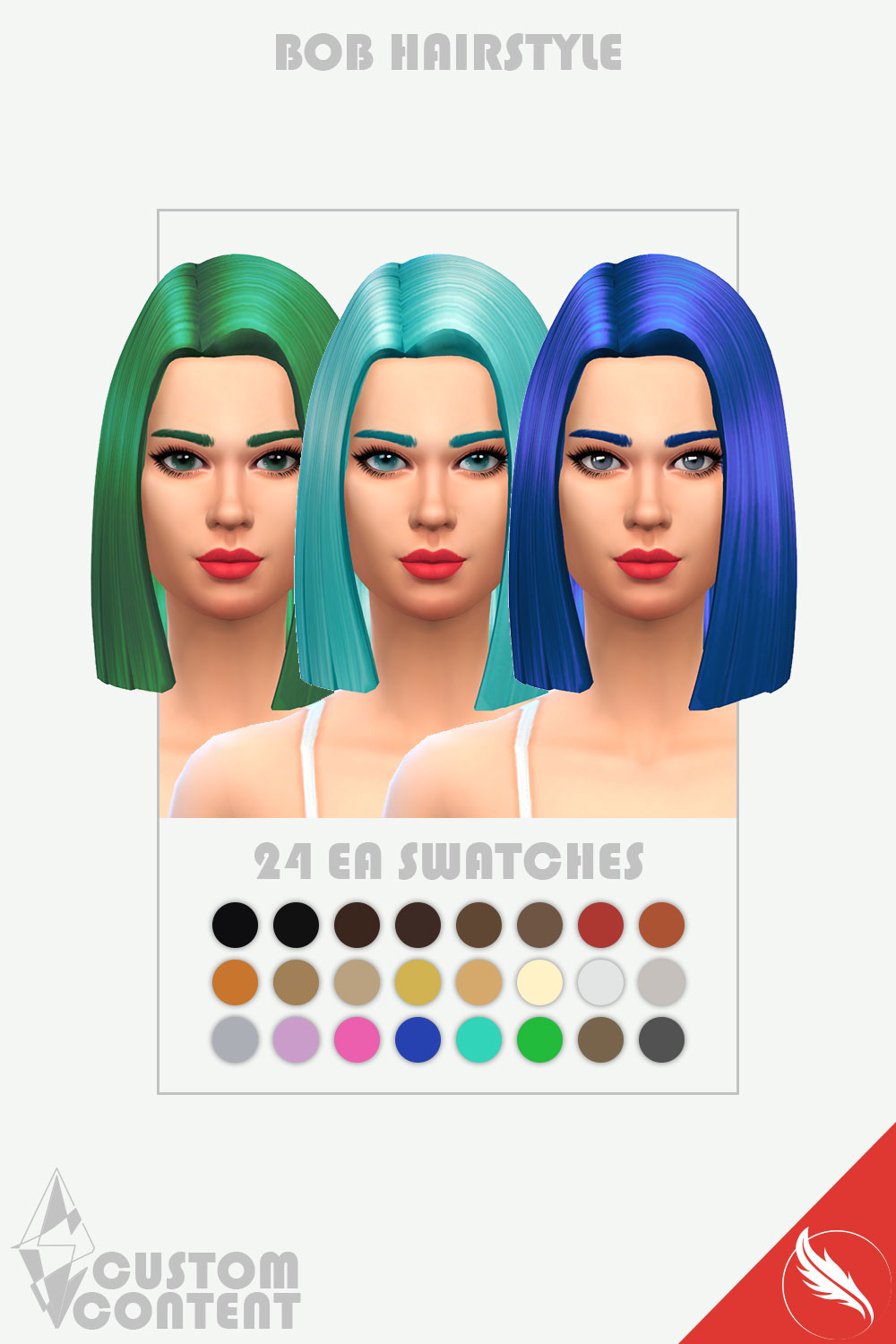 The Sims 4 Bob Hairstyle Custom Content