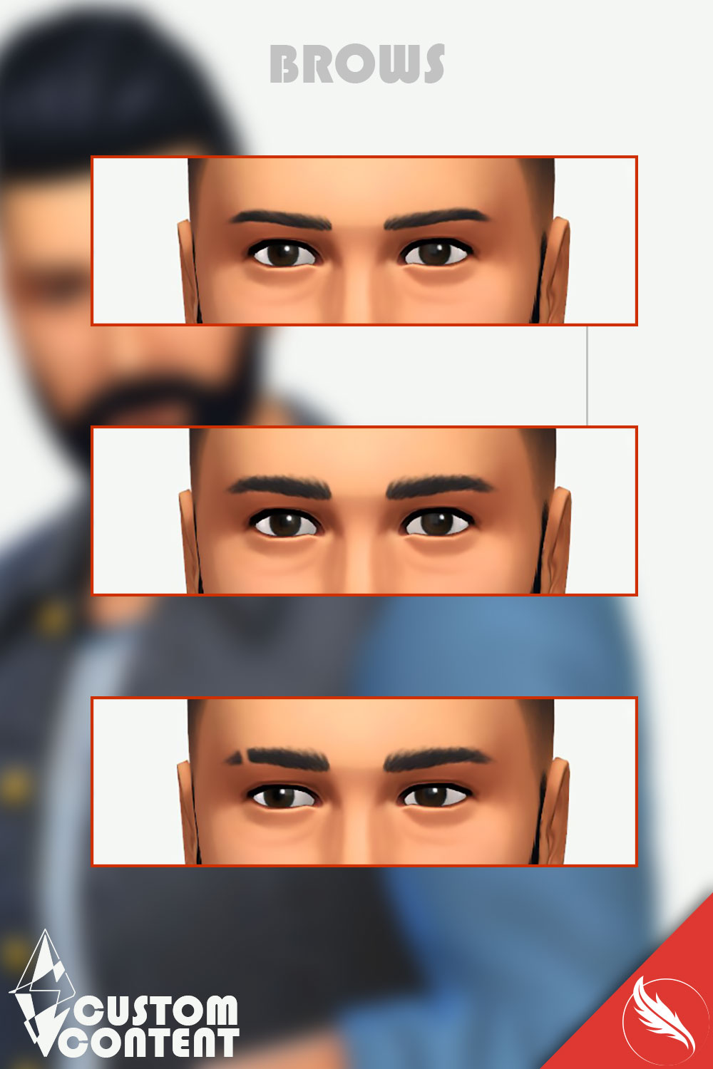 The Sims 4 Male Eyebrow CC
