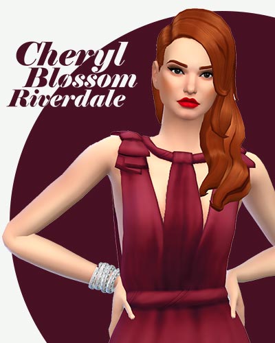 The Sims 4 Cheryl Blossom Riverdale Sim