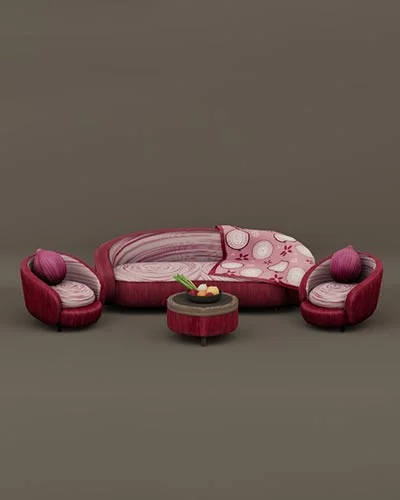 The Sims 4 CC Onion Seating Set Kaiso