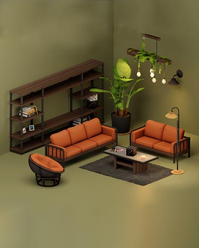 The Sims 4 Living Room Rusti co cc