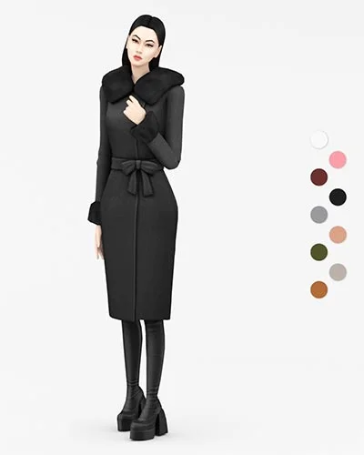 The Sims 4 CC Josephine Coat