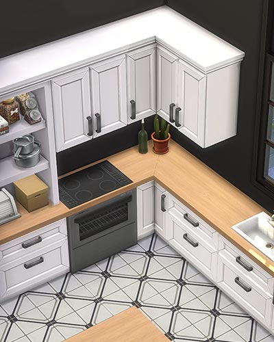 The Sims 4 Chalk Kitchen Set CC