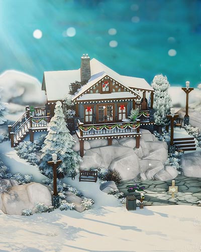 The Sims 4 Cozy Winter Cottage