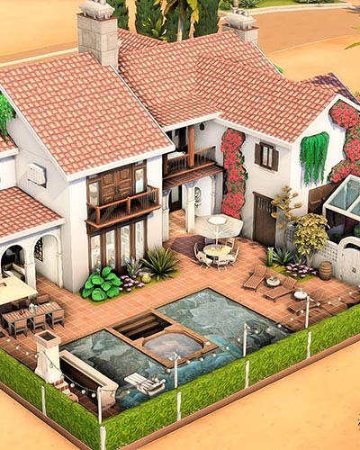 The Sims 4 Mediterranean Mansion