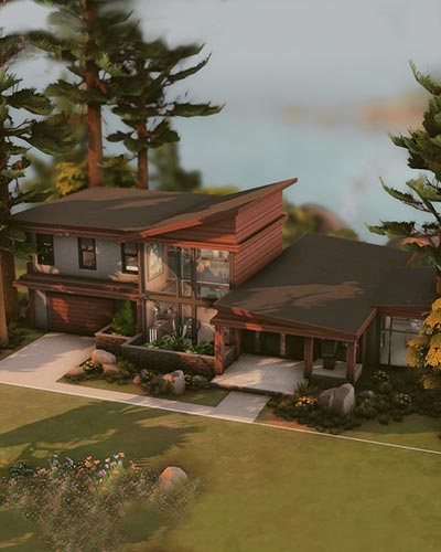 The Sims 4 Modern Wood Home