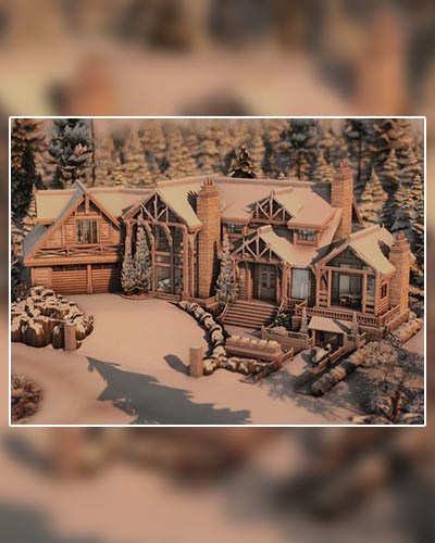 The Sims 4 Cozy Winter Mansion