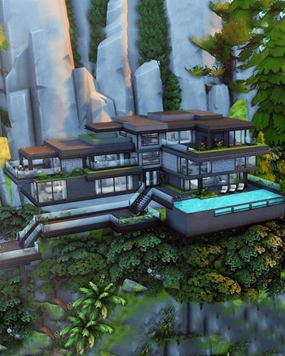 The Sims 4 Neocosmic Hill House