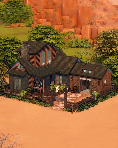 The Sims 4 Dark Tiny Horse Ranch