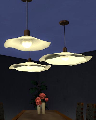 The Sims 4 Paper Ceiling Lamp