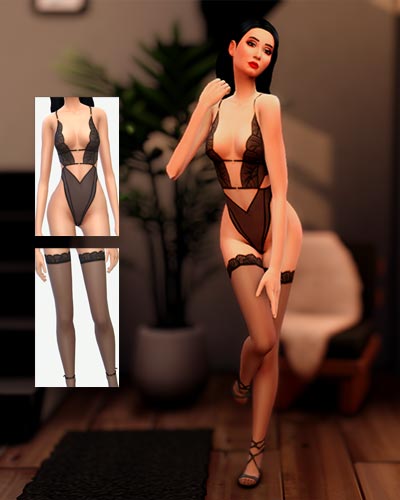 The Sims 4 Hera Bodysuit CC