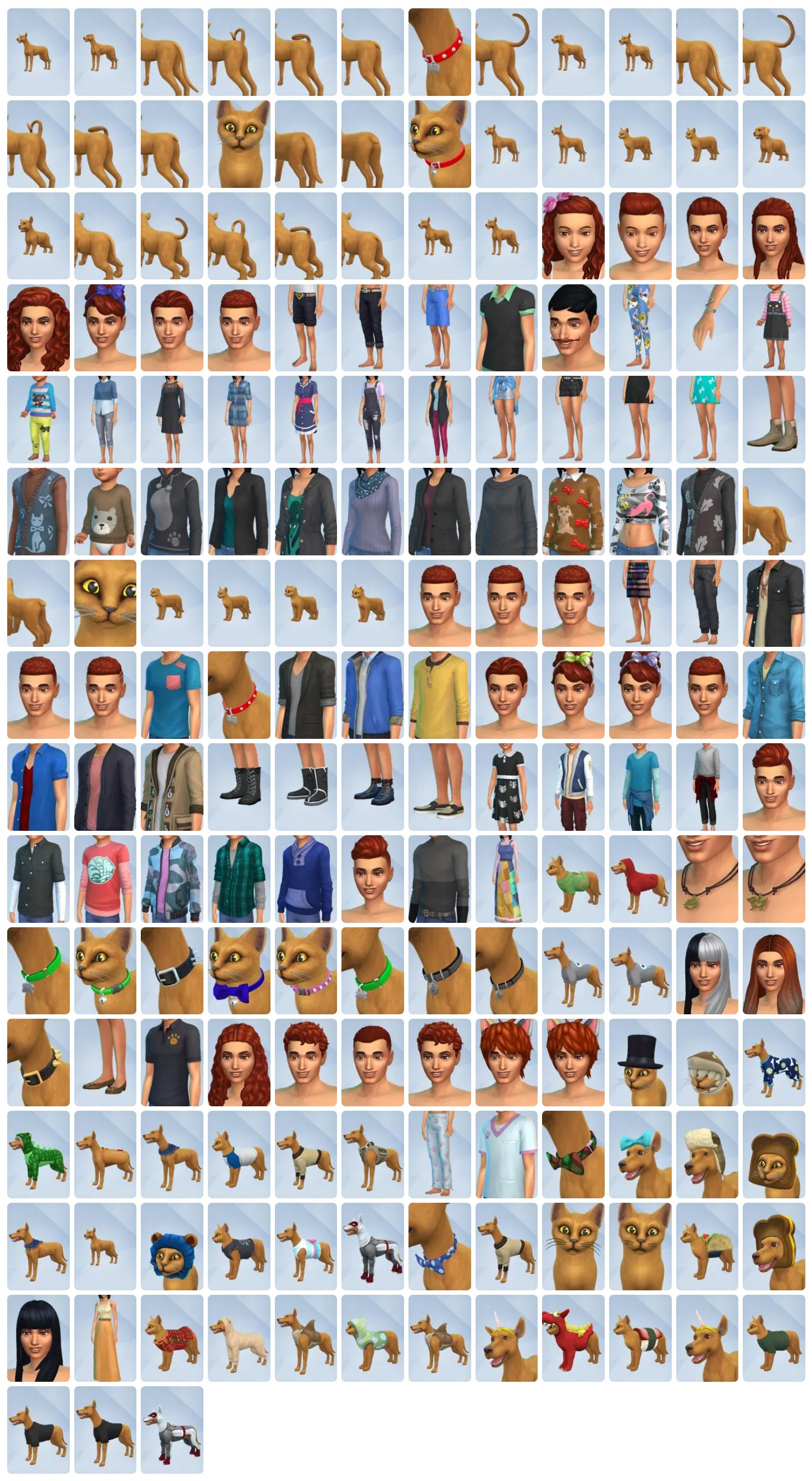 The Sims 4 Cats & Dogs New CAS Items