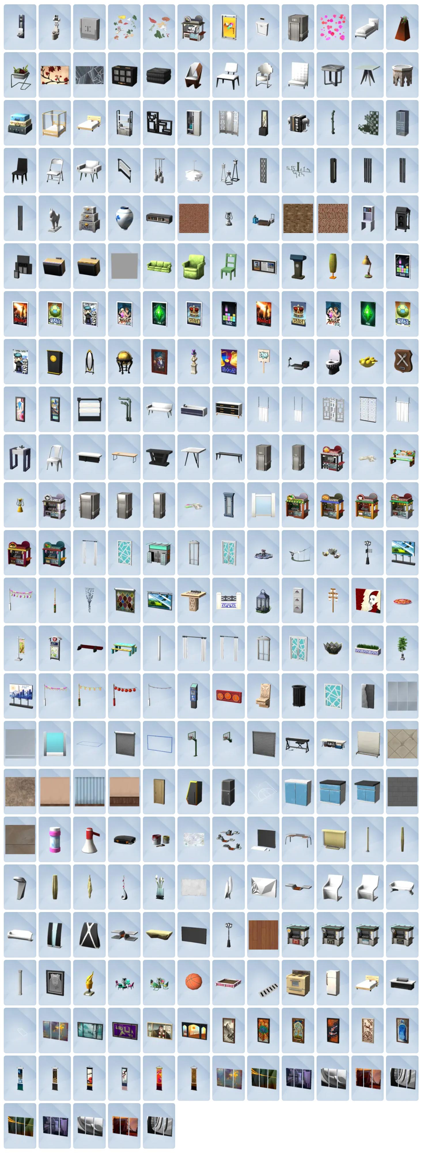 The Sims 4 City Living New Build Mode Items