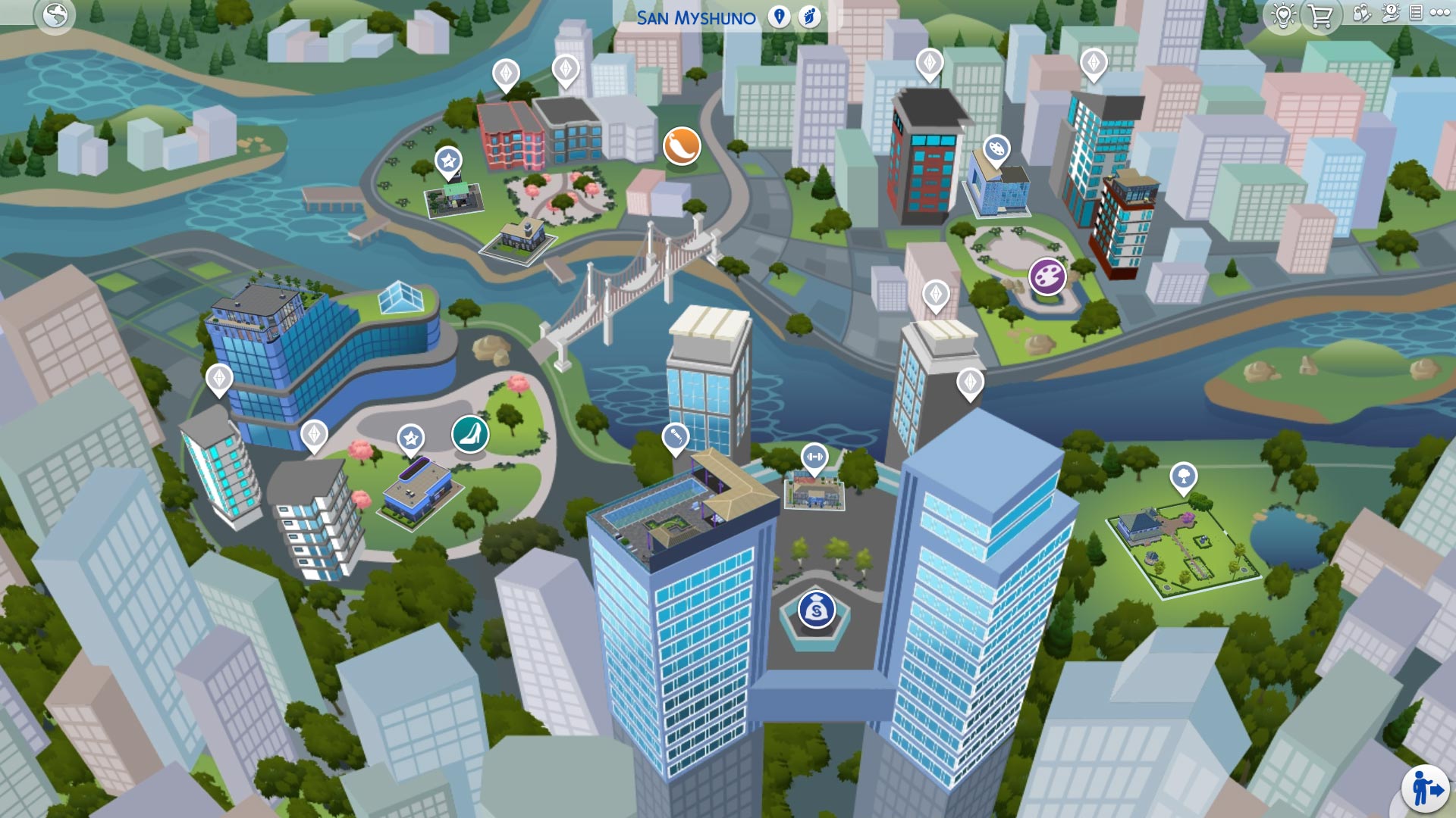 The Sims 4 City Living San Myshuno map