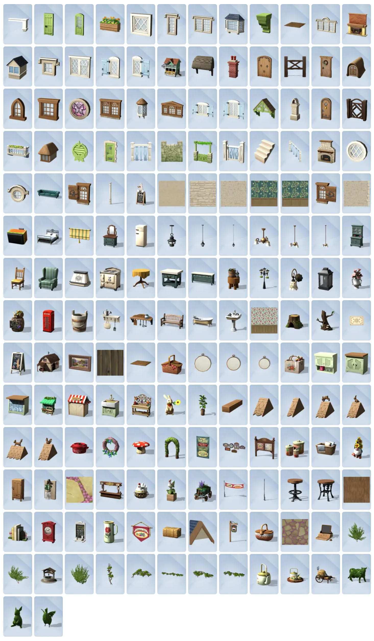 The Sims 4 Cottage Living New Build Mode Items