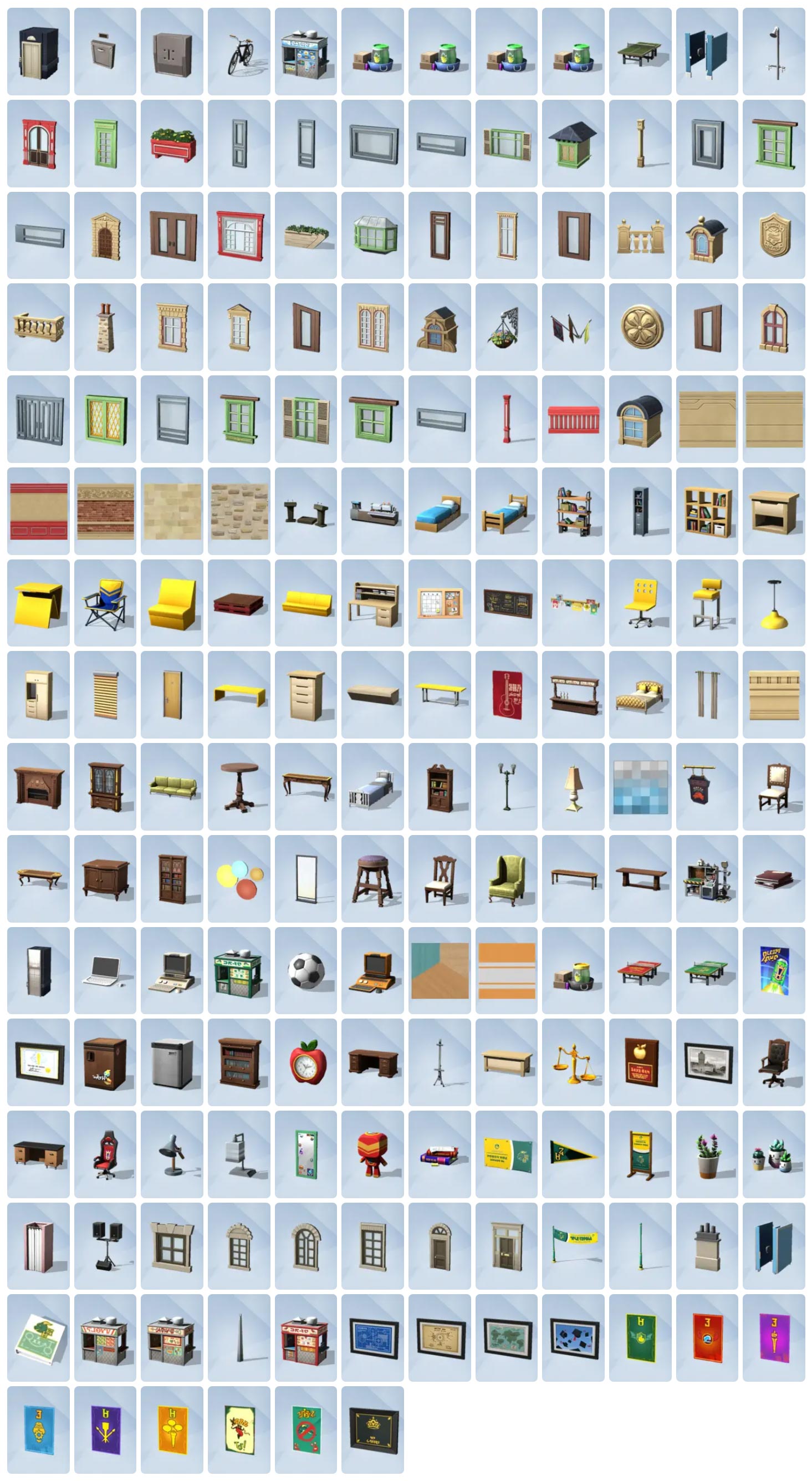 The Sims 4 Discover University New Build Mode Items