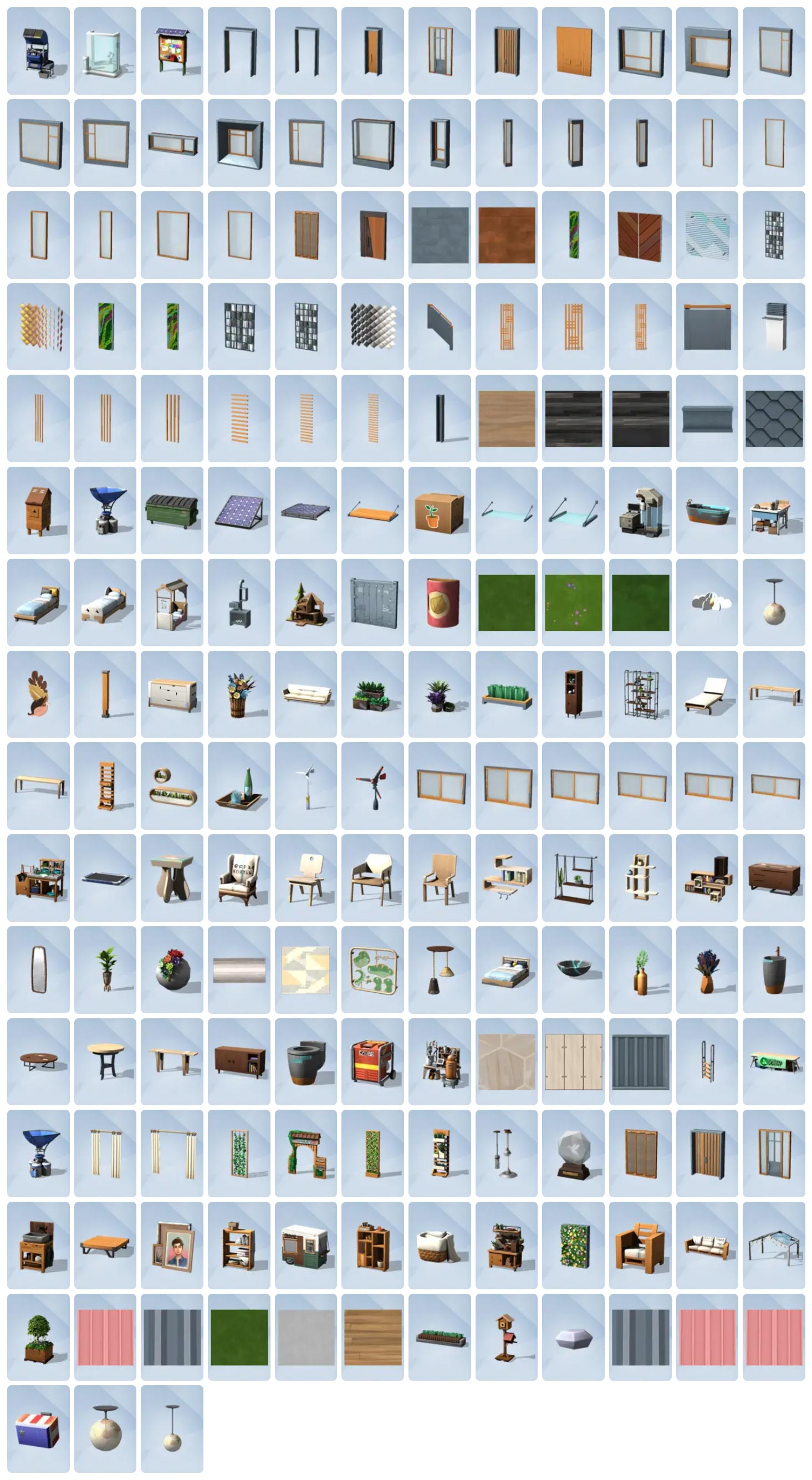 The Sims 4 Eco Lifestyle New Build Mode Items