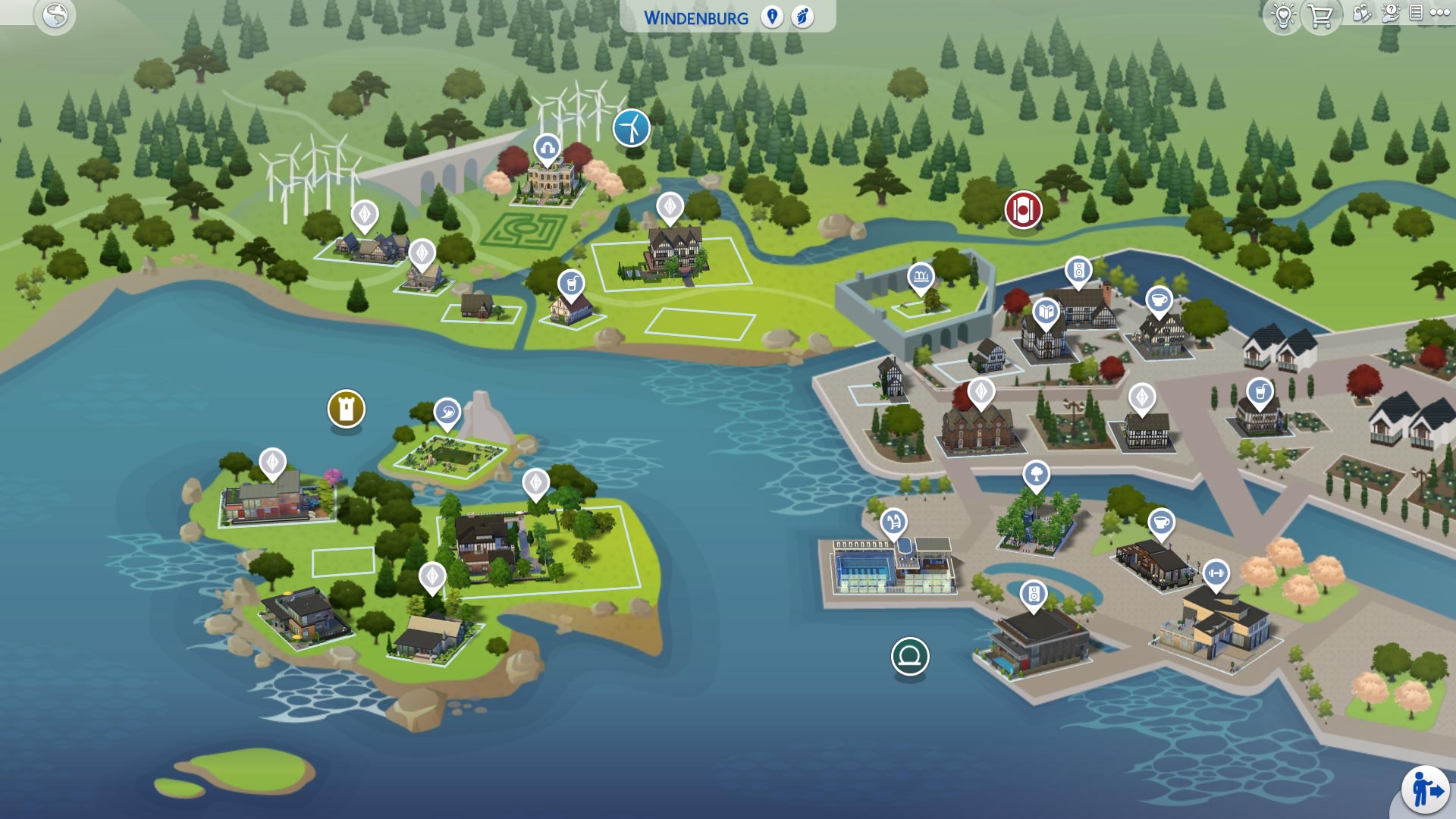 The Sims 4 Get Together Windenburg map