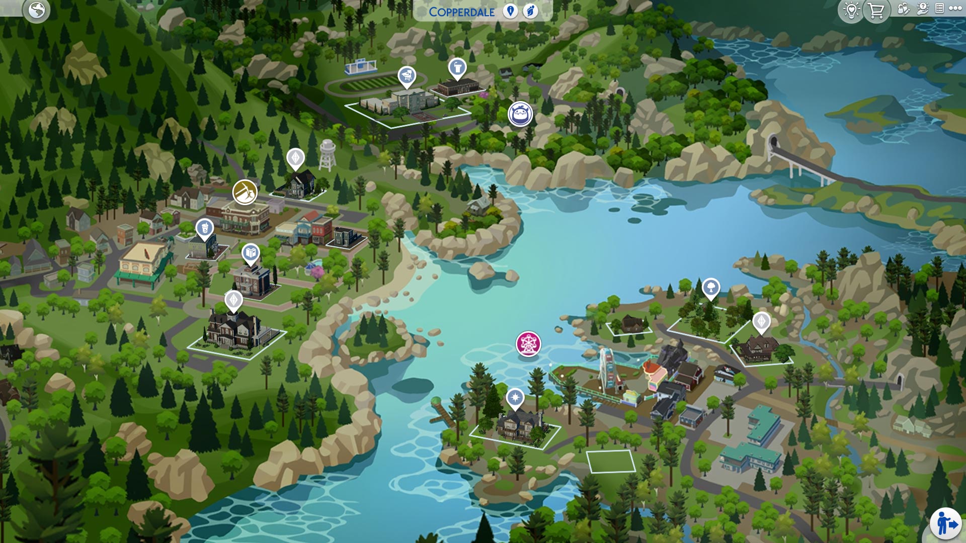 The Sims 4 High School Years Copperdale map