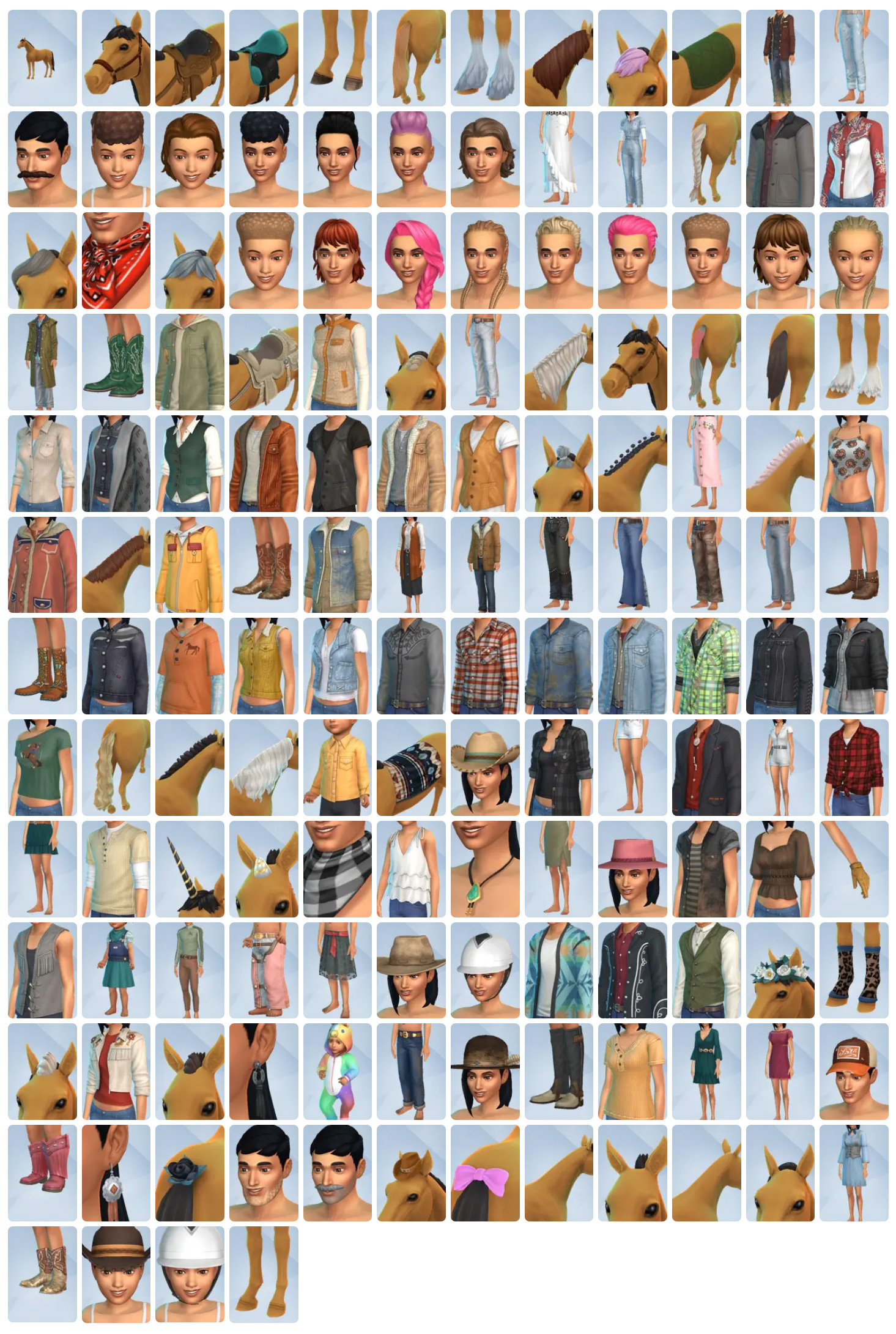 The Sims 4 Horse Ranch New CAS Items