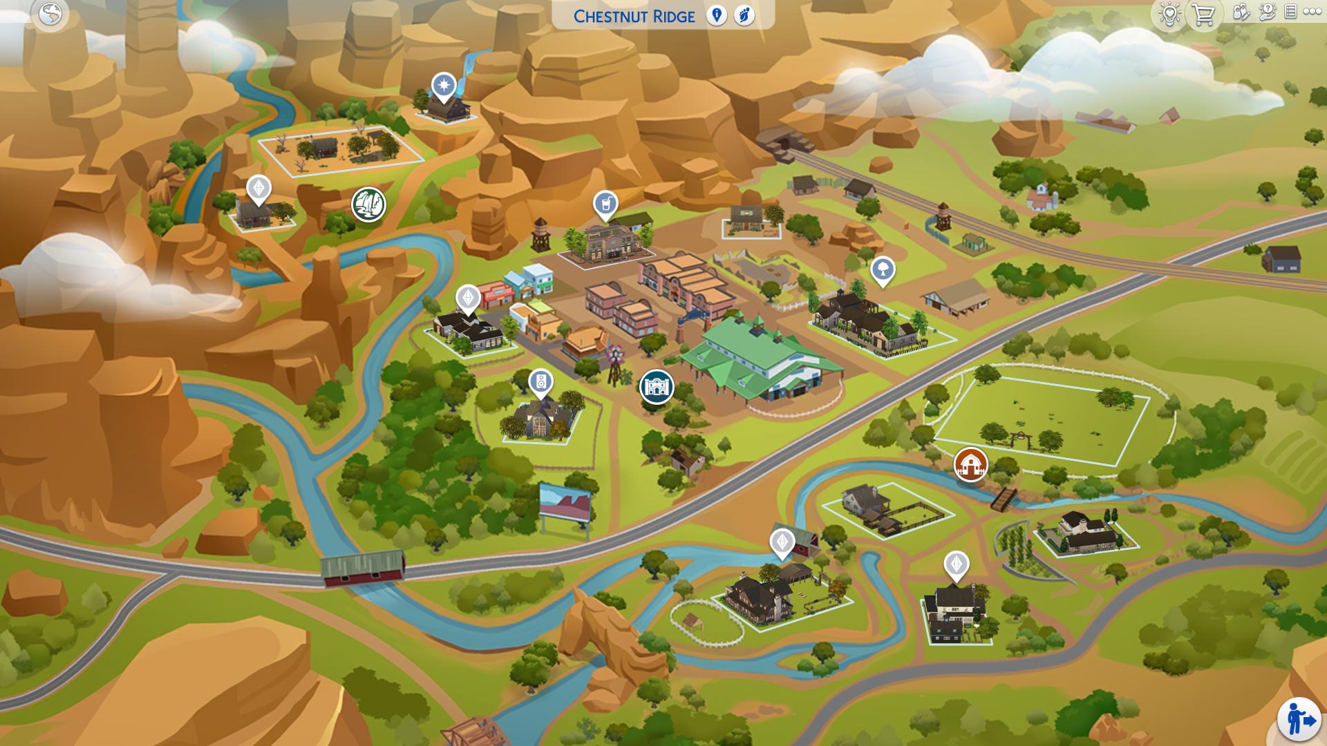 The Sims 4 Horse Ranch Chestnut Ridge map