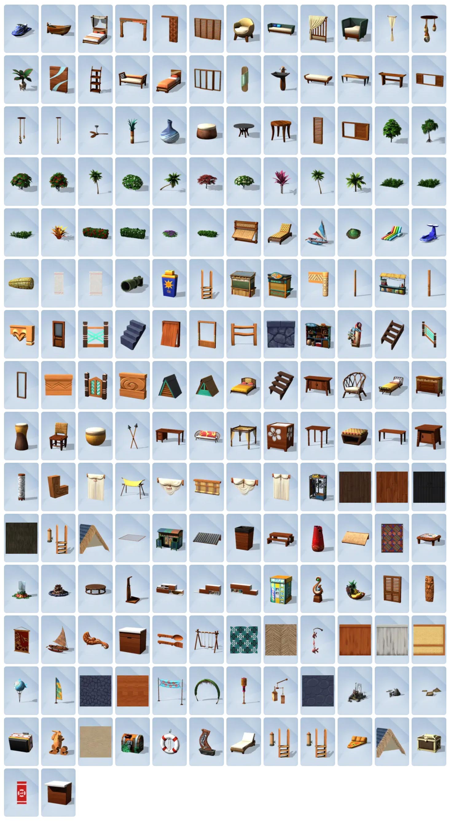 The Sims 4 Island Living New Build Mode Items
